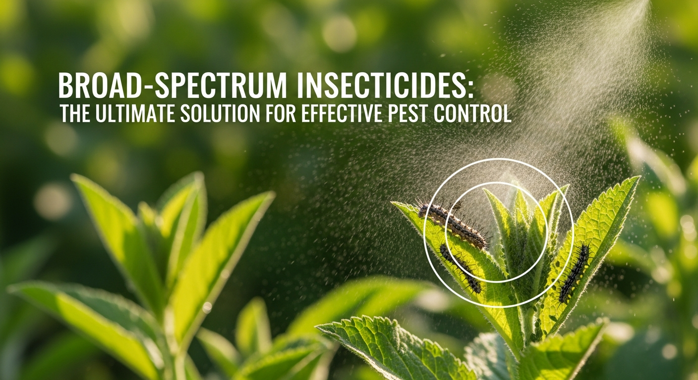 Insecticide broad spectrum products are effective at controlling a variety of pests on crops.