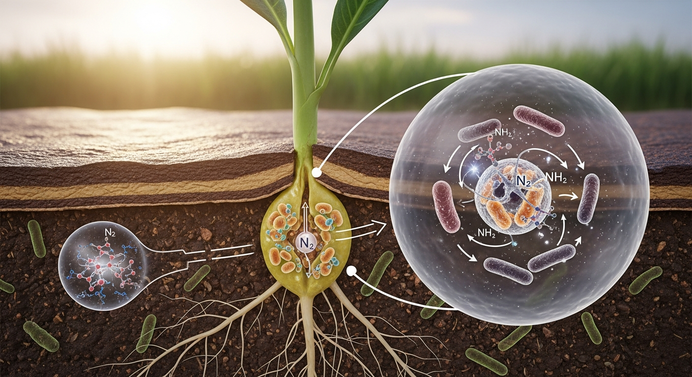 Nitrogen-fixing bacteria are naturally occurring bacteria that transform atmospheric nitrogen into forms that can be used by plants.