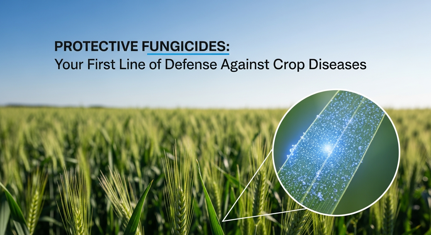 Fungicides are critical tools for agriculture because they can protect crops from fungal disease before disease begins.
