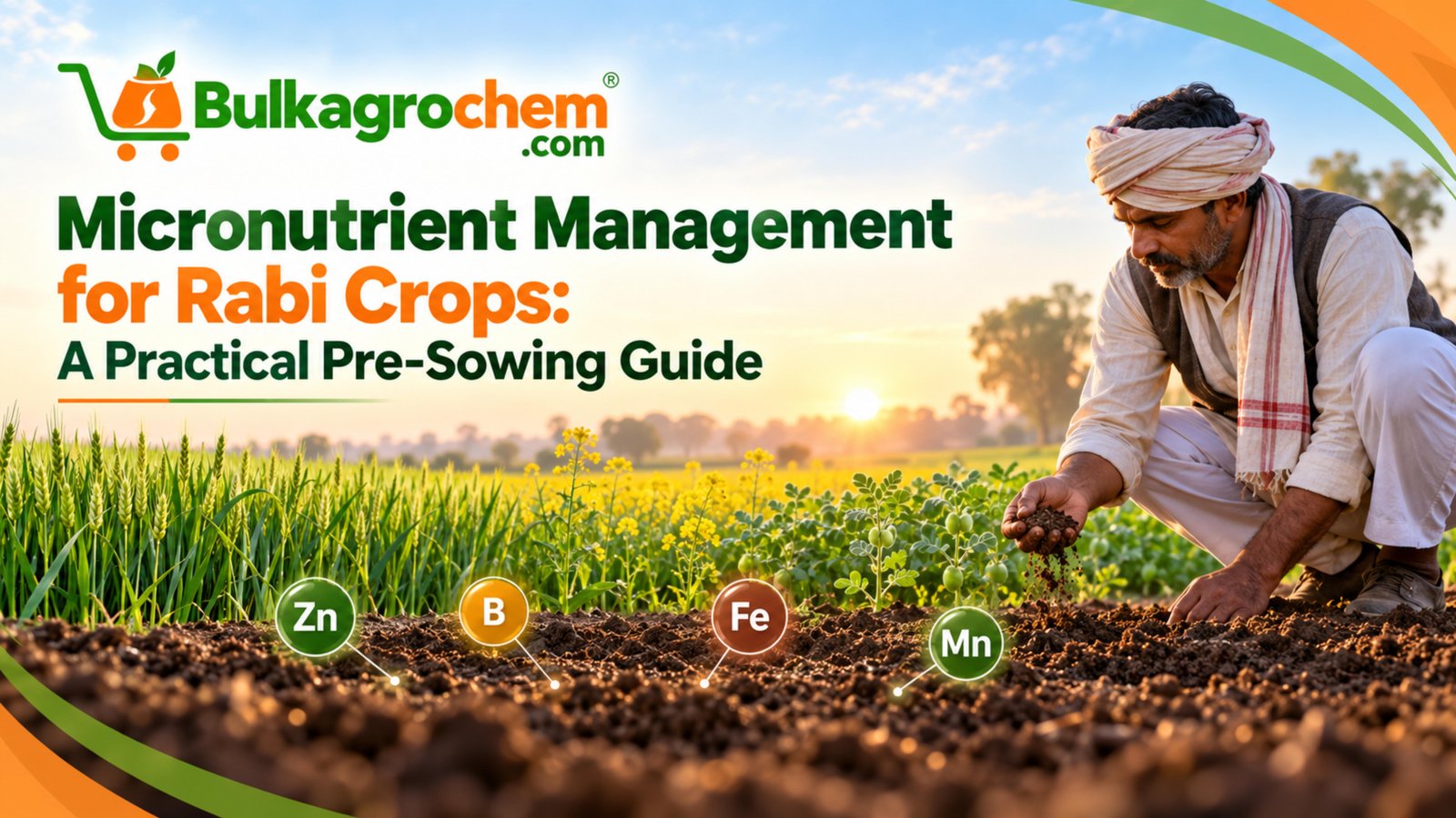 Micronutrient management for Rabi crops with healthy field plants and crop nutrition inputs